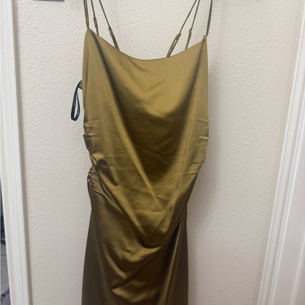 Guess by Marciano Green Ruched Slip Dress